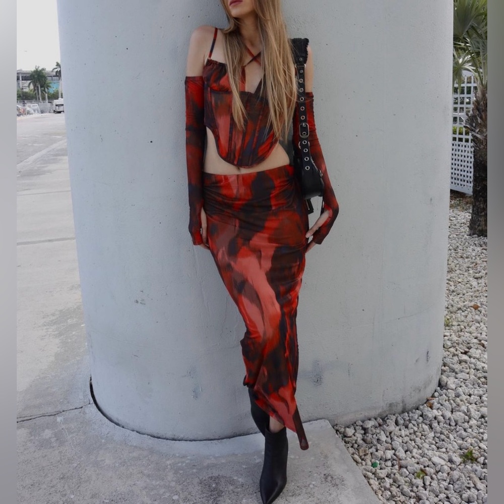 JGR & STN top+ skirt US4